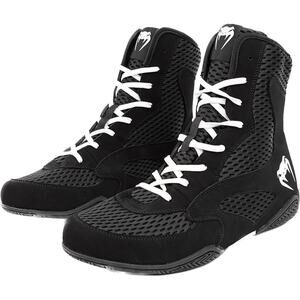 Venum Contender Boxing Ring Wrestling Shoes Black White Lightweight M7.5/W9 NEW